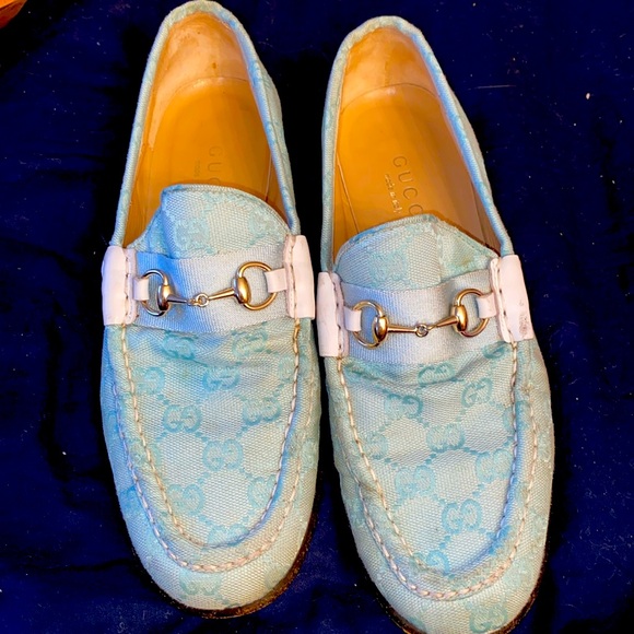 Gucci Princetown GG Monogram Limited Edition Denim Loafers Light Blue - Picture 4 of 12